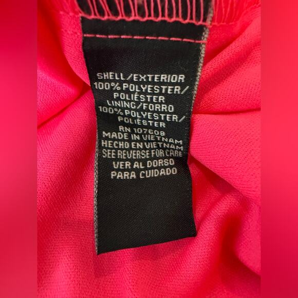 NWT Karin Stevens Sleeveless Pink Shift Dress With Orange Lace Overlay Size 16 - Picture 6 of 8